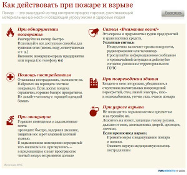 Как действовать при пожаре и взрыве Как действовать при пожаре и взрыве