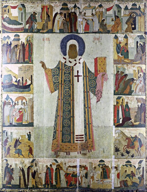 Икона Митрополит Петр, Дионисий, XVI в. Московский Кремль, Успенский собор. Архив Икона Митрополит Петр, Дионисий, XVI в. Московский Кремль, Успенский собор. Архив