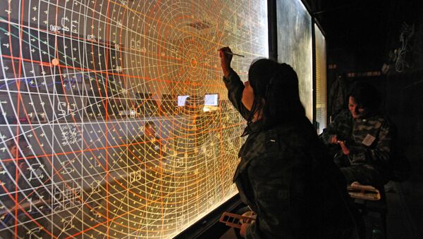 Командный пункт управления учений войск ПВО. Архивное фото Командный пункт управления учений войск ПВО. Архивное фото