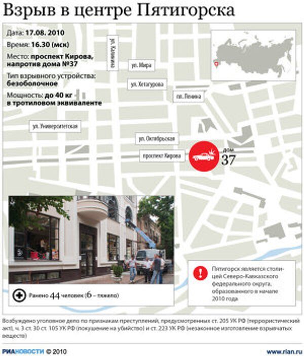 Взрыв в центре Пятигорска Взрыв в центре Пятигорска