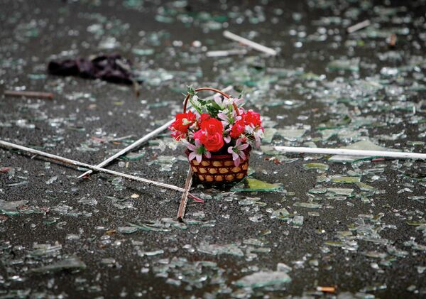 На месте взрыва во Владикавказе На месте взрыва во Владикавказе