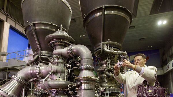 Ракетный двигатель РД-180 на НПО Энергомаш. Архивное фото Ракетный двигатель РД-180 на НПО Энергомаш. Архивное фото