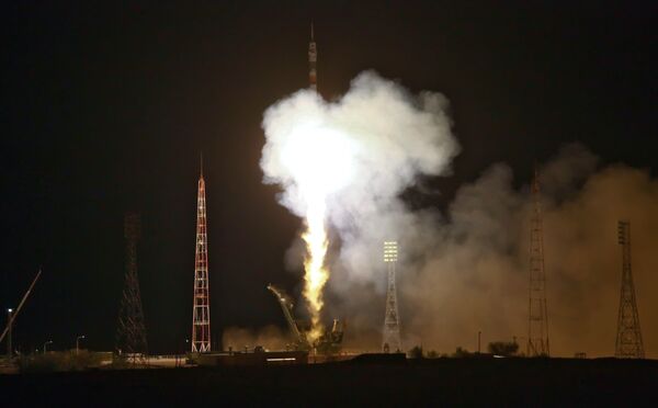 Состоялся запуск космического корабля Союз ТМА-М с российско- американским экипажем на борту Состоялся запуск космического корабля Союз ТМА-М с российско- американским экипажем на борту