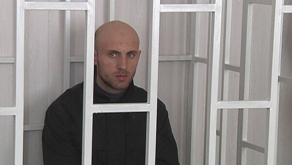 Обвиняемый в причастности ко взрыву во Владикавказе Юсуп Дзангиев в зале суда Обвиняемый в причастности ко взрыву во Владикавказе Юсуп Дзангиев в зале суда