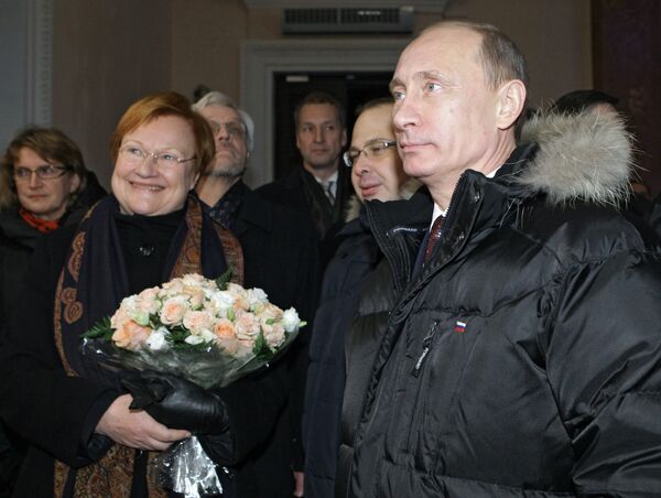 Председатель правительства РФ Владимир Путин и президент Финляндии Тарья Халонен Председатель правительства РФ Владимир Путин и президент Финляндии Тарья Халонен