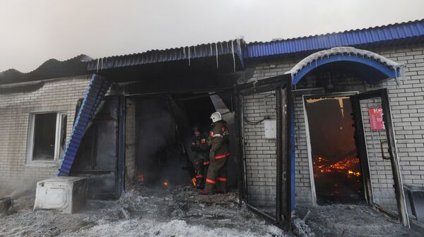 Пожар в сервисном центре Эльдорадо в Чите Пожар в сервисном центре Эльдорадо в Чите
