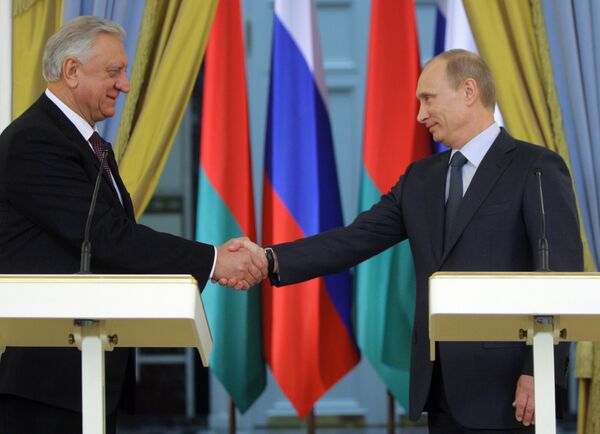 Пресс-конференция премьер-министров России и Белоруссии Пресс-конференция премьер-министров России и Белоруссии