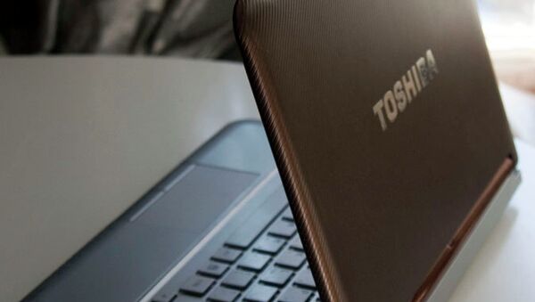 Ноутбук Toshiba. Архивное фото Ноутбук Toshiba. Архивное фото