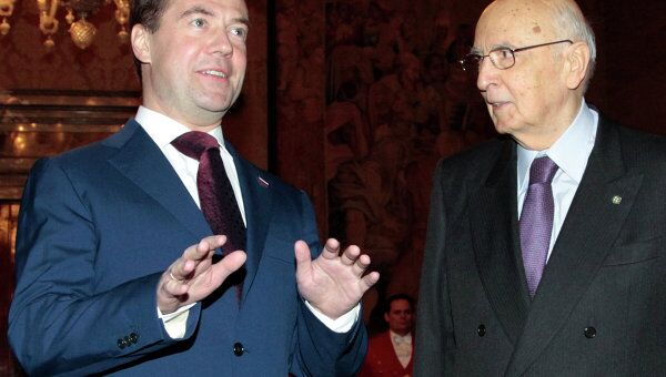 Президент РФ Д.Медведев встретился с президентом Италии Джорджо Наполитано Президент РФ Д.Медведев встретился с президентом Италии Джорджо Наполитано