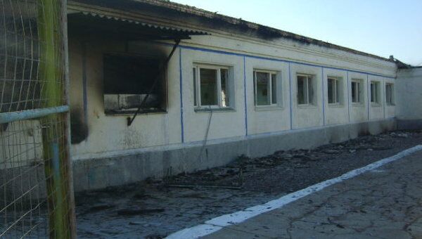 Пожар в колонии номер 10 Краснокаменска, где сидел Ходорковский. Здание столовой Пожар в колонии номер 10 Краснокаменска, где сидел Ходорковский. Здание столовой