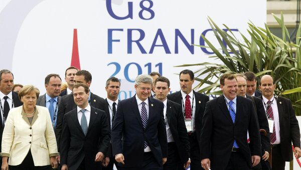 Лидеры глав государств на саммите G8 в Довиле Лидеры глав государств на саммите G8 в Довиле