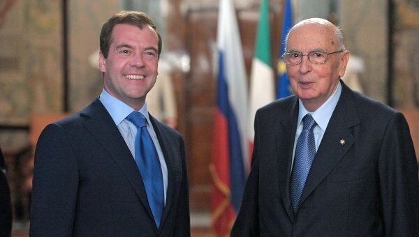 Президент РФ Д.Медведев встретился с президентом Италии Д.Наполитано Президент РФ Д.Медведев встретился с президентом Италии Д.Наполитано