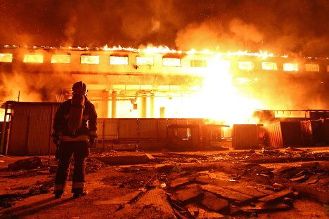 Пожар в общежитии на Востоке Москвы Пожар в общежитии на Востоке Москвы