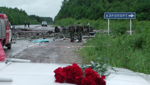На месте аварии Ту-134 в Карелии. Архив На месте аварии Ту-134 в Карелии. Архив