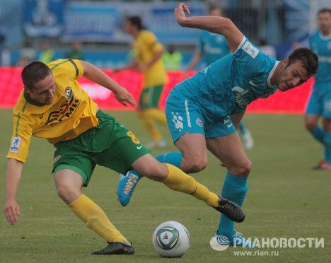Игровой момент матча Зенит - Кубань Игровой момент матча Зенит - Кубань