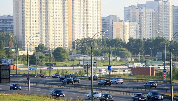 Трасса М-4 Дон в Москве. Архивное фото Трасса М-4 Дон в Москве. Архивное фото