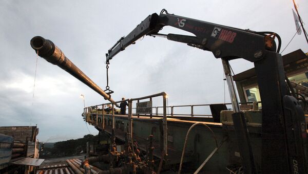 Строительство газопровода. Архивное фото Строительство газопровода. Архивное фото