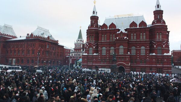 Акция на Манежной площади в память об убитом Егоре Свиридове Акция на Манежной площади в память об убитом Егоре Свиридове