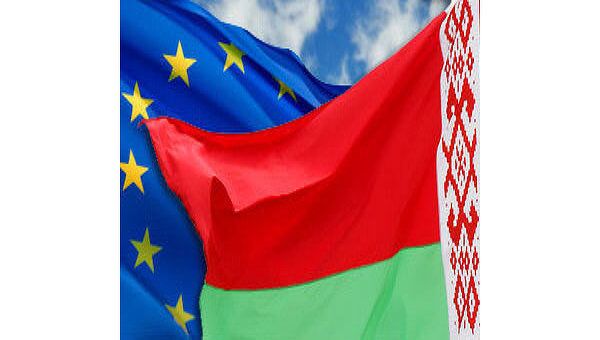 Флаг Евросоюза и Белоруссии Флаг Евросоюза и Белоруссии