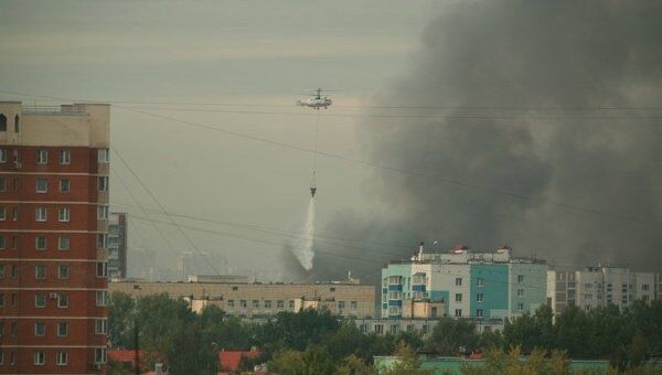 На западе Москвы загорелась швейная фабрика На западе Москвы загорелась швейная фабрика