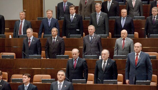Во время заседания Совета Федерации РФ. Архив Во время заседания Совета Федерации РФ. Архив