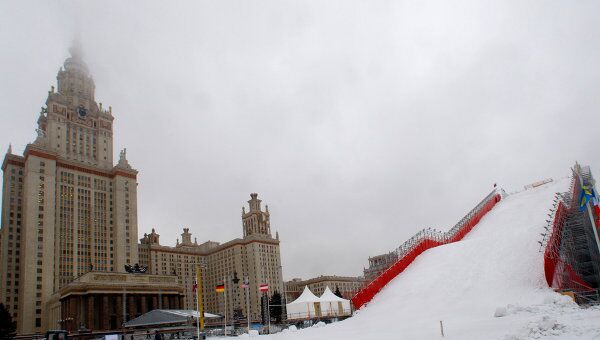 Горнолыжная трасса на Воробьевых горах Горнолыжная трасса на Воробьевых горах