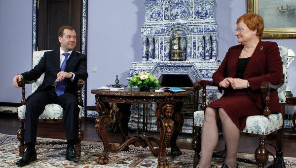 Встреча Д. Медведева и Т. Халонен Встреча Д. Медведева и Т. Халонен