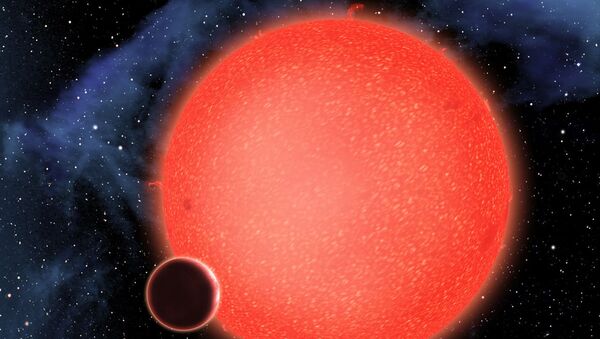 Водный мир GJ 1214b, обращающийся вокруг красного карлика в созвездии Змееносца Водный мир GJ 1214b, обращающийся вокруг красного карлика в созвездии Змееносца
