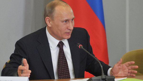 Премьер-министр РФ Владимир Путин на встрече в Доме ученых в городе Саров Премьер-министр РФ Владимир Путин на встрече в Доме ученых в городе Саров