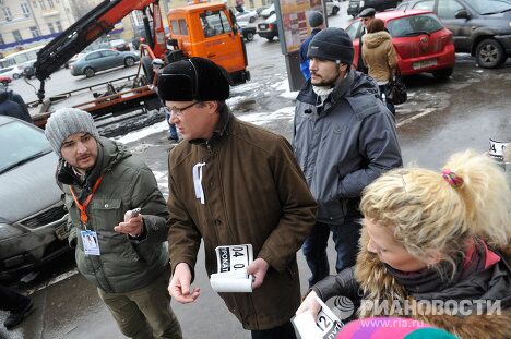 Владимир Рыжков на акции оппозации в Москве Владимир Рыжков на акции оппозации в Москве