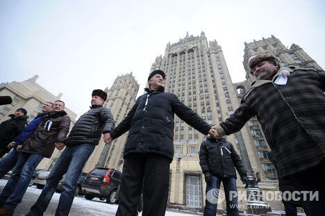Акция Белый круг в Москве Акция Белый круг в Москве