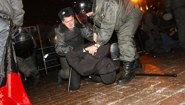 Задержание участников митинга на Пушкинской площади. Задержание участников митинга на Пушкинской площади.