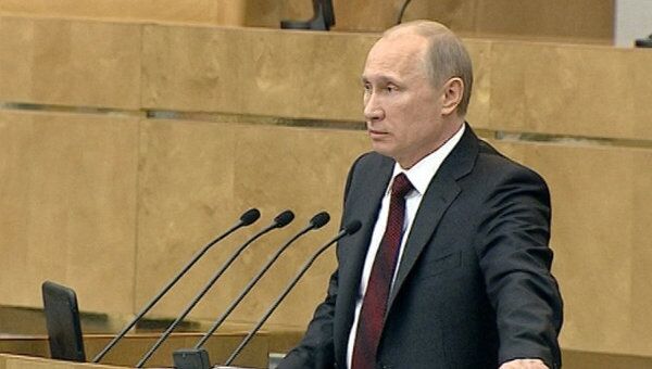 Выступление Владимира Путина на заседании Госдумы Выступление Владимира Путина на заседании Госдумы