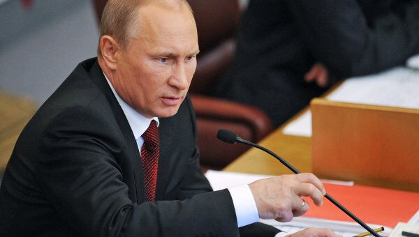 Премьер-министр РФ Владимир Путин выступил перед Госдумой РФ с завершающим отчетом Премьер-министр РФ Владимир Путин выступил перед Госдумой РФ с завершающим отчетом