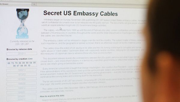 Страница сайта www.wikileaks.org Страница сайта www.wikileaks.org