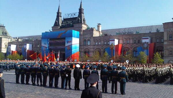 Репетиция парада на Красной площади в Москве Репетиция парада на Красной площади в Москве