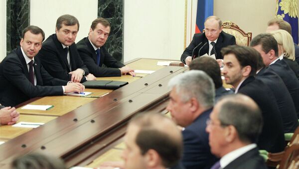 Встреча президента РФ В.Путина с членами правительства Российской Федерации Встреча президента РФ В.Путина с членами правительства Российской Федерации