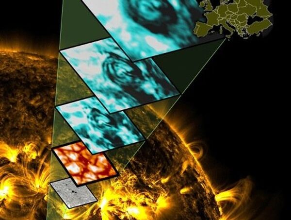 Снимки, полученные солнечной обсерваторией SDO для разных частей торнадо Снимки, полученные солнечной обсерваторией SDO для разных частей торнадо