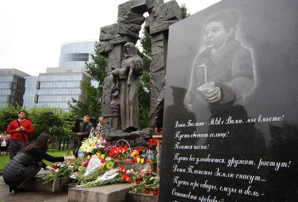 Памятник детям погибшим в теракте 1 сентября 2004 года в Беслане Памятник детям погибшим в теракте 1 сентября 2004 года в Беслане