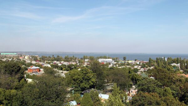 Вид на берег Азовского моря Вид на берег Азовского моря