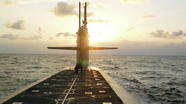 Ракетные шахты на подводной лодке класса Огайо USS Wyoming Ракетные шахты на подводной лодке класса Огайо USS Wyoming