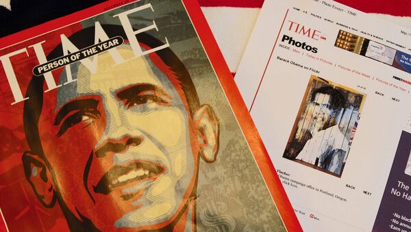 Обложка журнала Time с изображением Барака Обама как «Человек года» за 2008 год. Архив Обложка журнала Time с изображением Барака Обама как «Человек года» за 2008 год. Архив