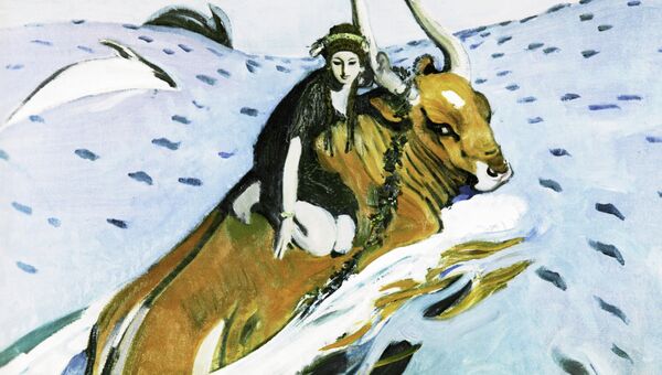Картина Серова Похищение Европы Картина Серова Похищение Европы