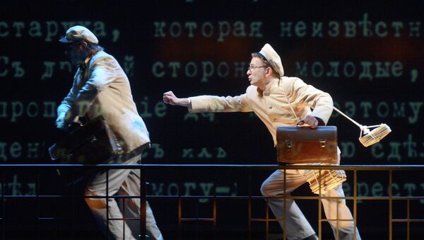 Прогон спектакля Р.Р.Р. в театре им. Моссовета Прогон спектакля Р.Р.Р. в театре им. Моссовета