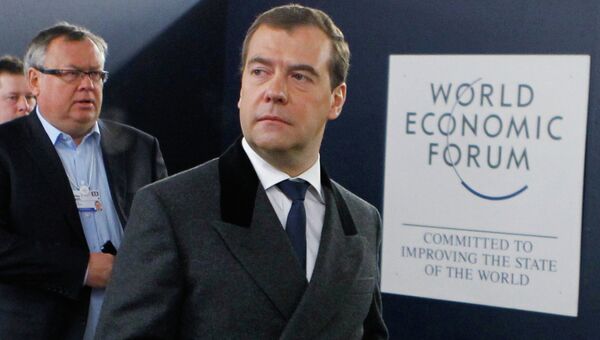 Дмитрий Медведев на экономическом форуме в Давосе Дмитрий Медведев на экономическом форуме в Давосе