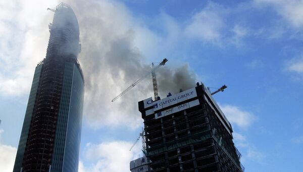 Пожар в строящейся башне комплекса Москва-Сити Пожар в строящейся башне комплекса Москва-Сити