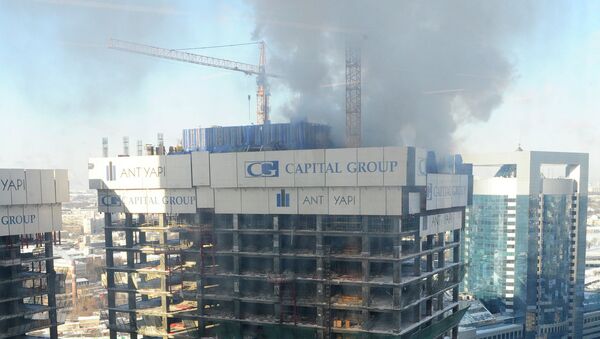 Пожар в строящейся башне комплекса Москва-Сити Пожар в строящейся башне комплекса Москва-Сити