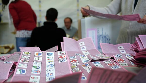 Подсчет голосов на выборах в Италии Подсчет голосов на выборах в Италии
