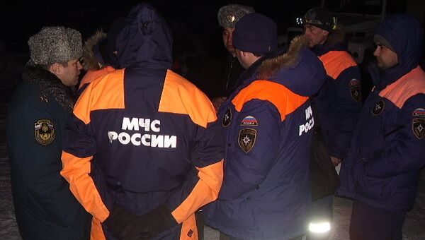 Поиски детей, попавших под лавину в Туве Поиски детей, попавших под лавину в Туве