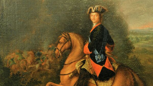 Картина, изображающая Петра Первого во время Полтавской битвы (середина XVIII в.) Картина, изображающая Петра Первого во время Полтавской битвы (середина XVIII в.)